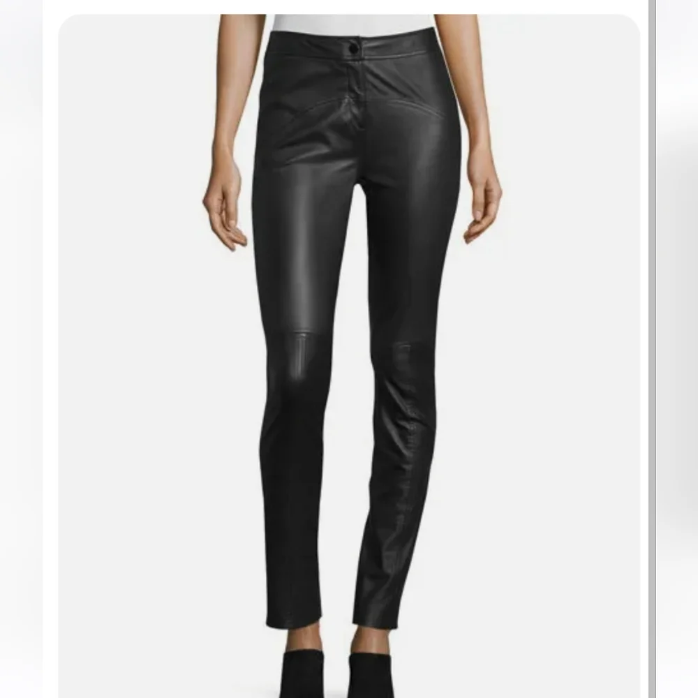 Diane Von Furstenberg Lamb leather Warrior Pants NWOT size 2